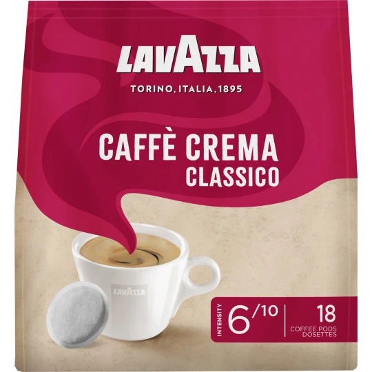LAVAZZA Caffe Crema Classico Kaffeepads 18ST 125G 1 LAVAZZA Caffe Crema Classico Kaffeepads 18ST 125G