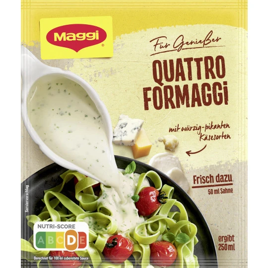 Für Genießer Quattro Formaggi Sauce Ergibt 250ML 1 Für Genießer Quattro Formaggi Sauce Ergibt 250ML
