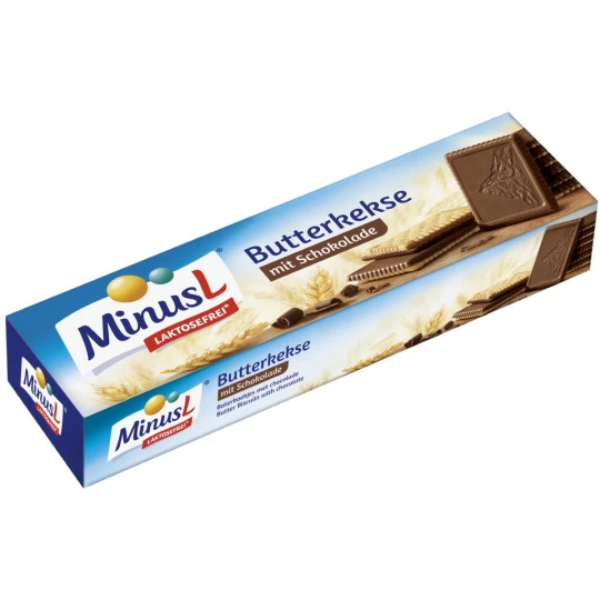 Minus L Butterkekse Mit Schokolade 125G 1 Minus L Butterkekse Mit Schokolade 125G