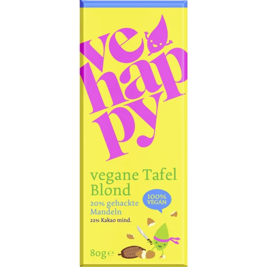 Vegane Tafel Blond 80G 1 Vegane Tafel Blond 80G